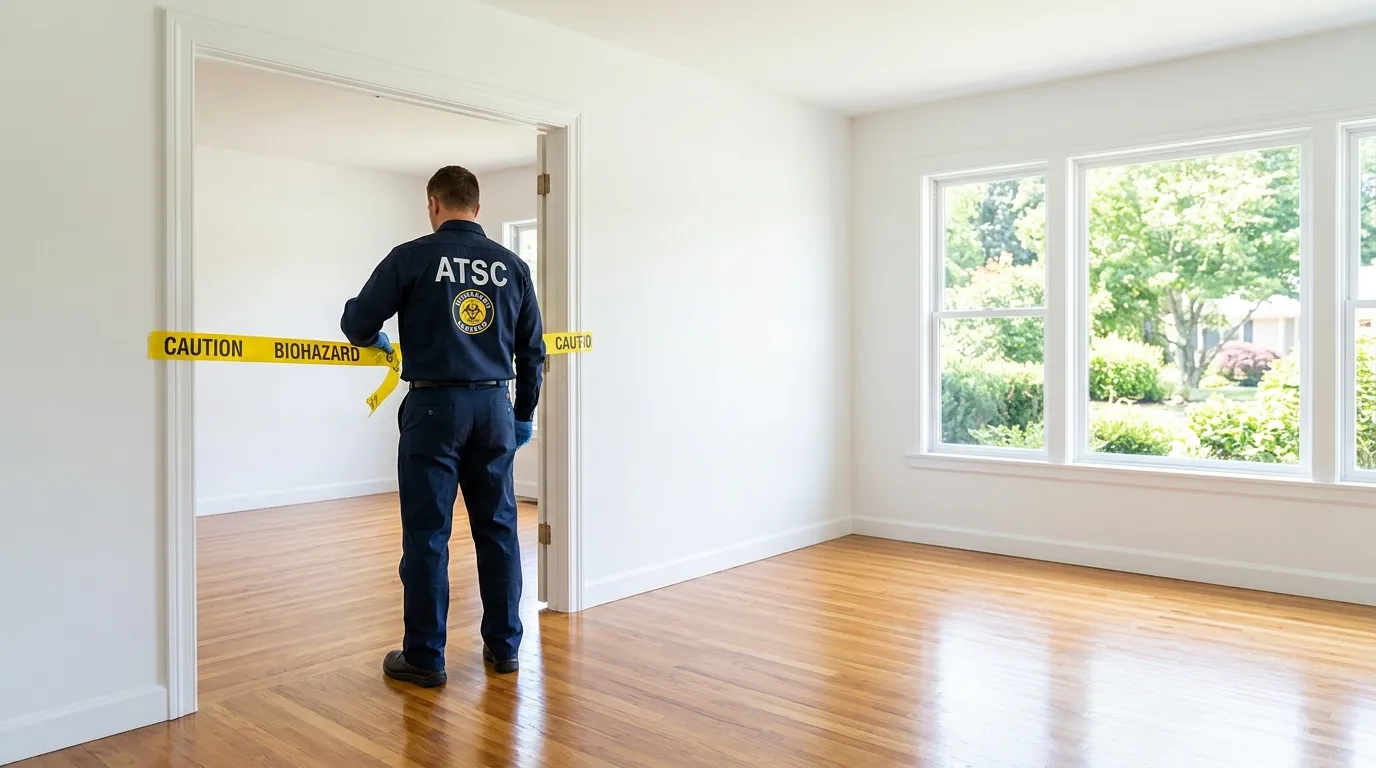 Certified biohazard cleanup crew performing Decomposition Cleanup in Ladson